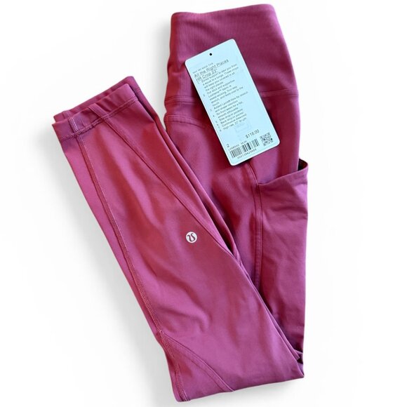 lululemon athletica Pants - Lululemon All the Right Places HR Crop 23" Mulberry Wine Size 2